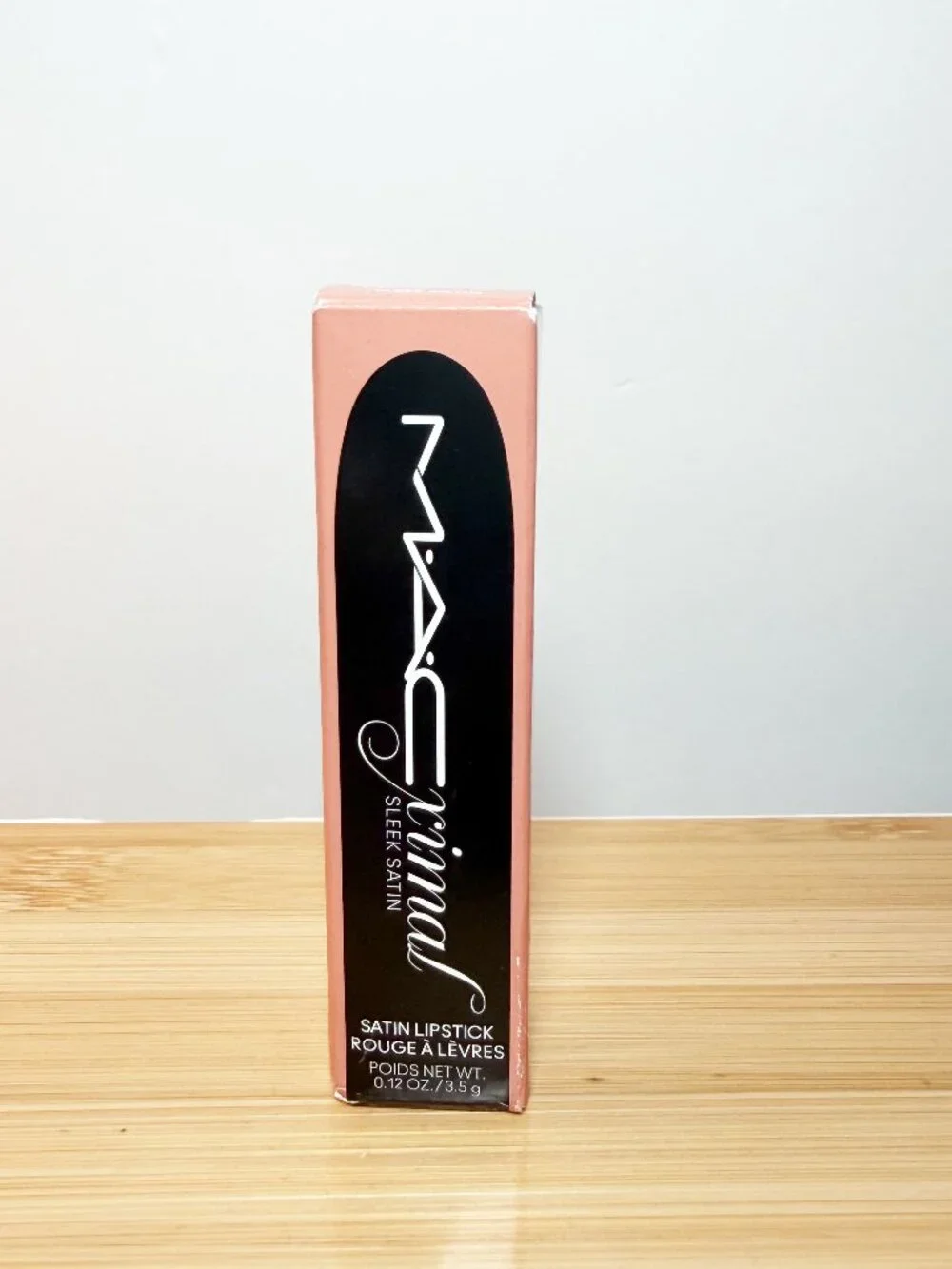 MAC M·A·Cximal Sleek Satin Lipstick Fleshpot 836 Full Size Nude Beige 0.12 oz